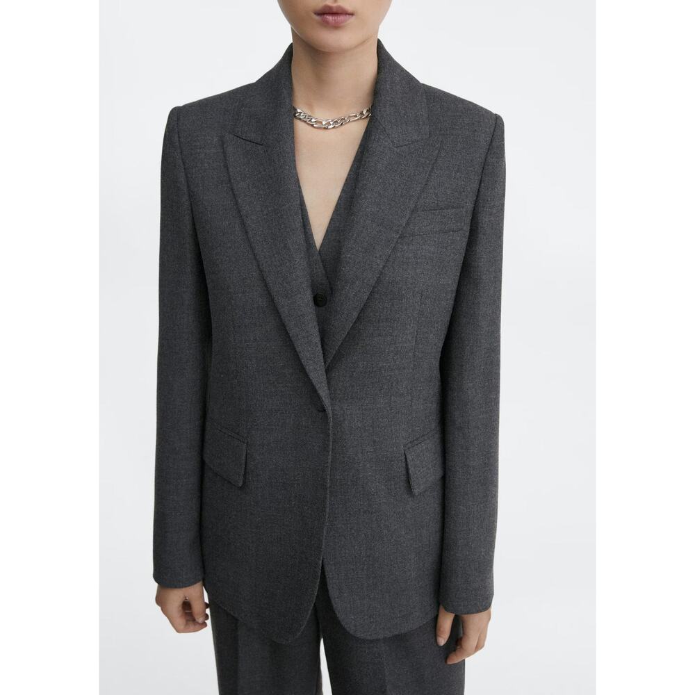 Mango Structured Suit Blazer - M - image 4